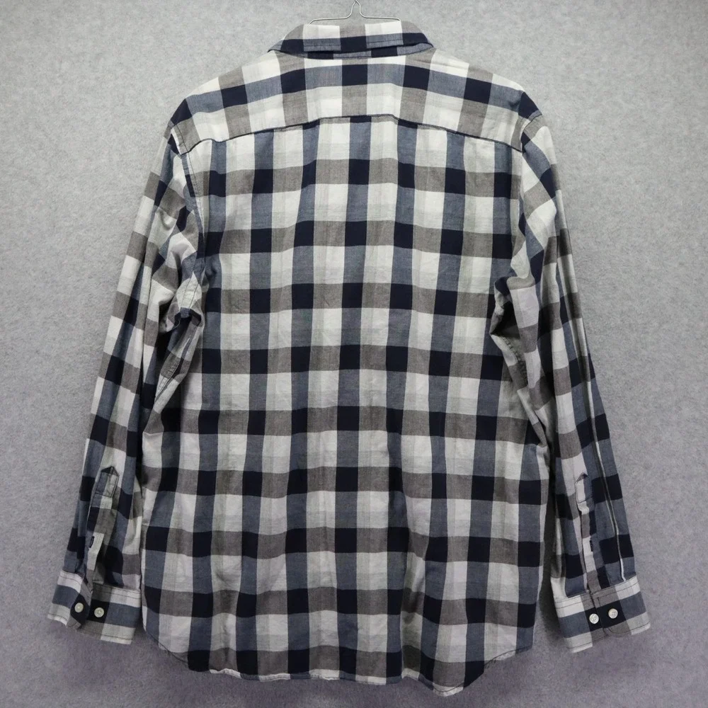 Banana Republic Shirt Mens Large Soft Wash Standard Fit Button Blue Long‎ Sleeve